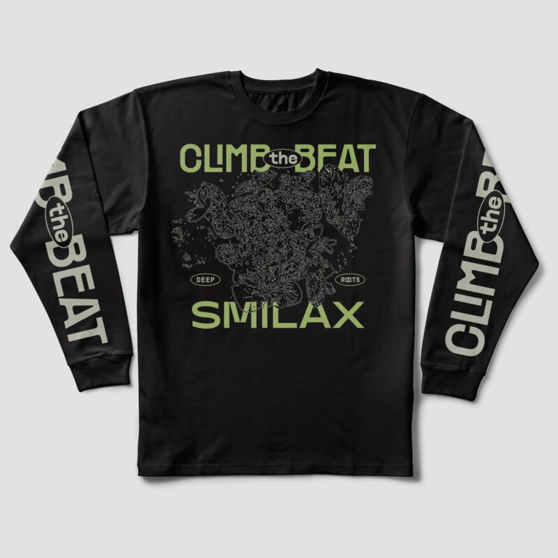 Sudadera negra climb diseño Smilax